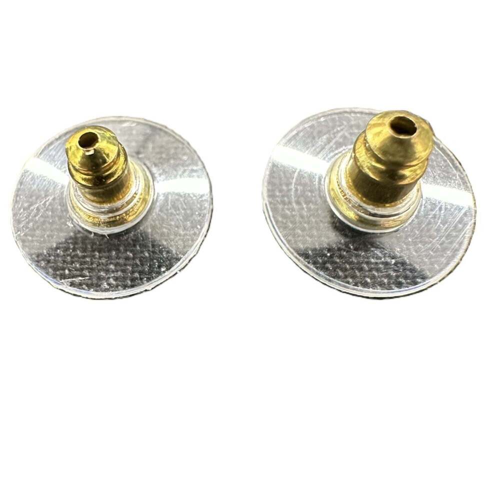 CHANEL Authentic White Logo Earrings - Picture 7 of 10